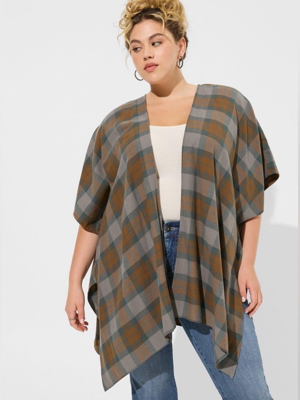 Outlander Torrid Tartan Dolman Kimono Sz 3